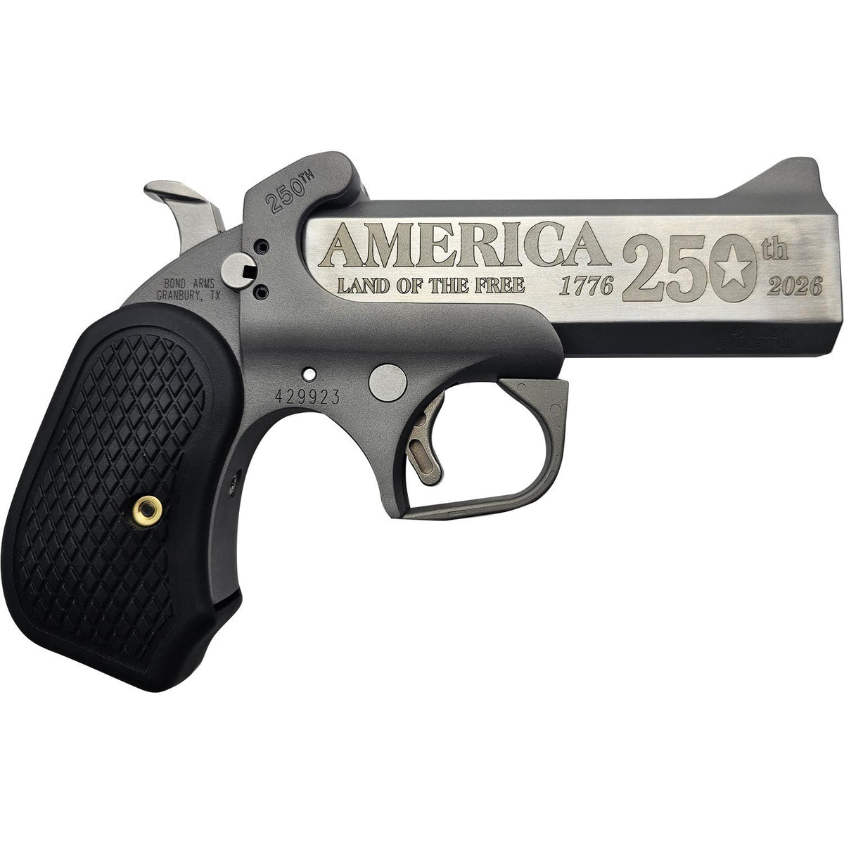 Bond Arms 250th 45-410 4.25in Stnls Rough Ser B6 Ext grip
