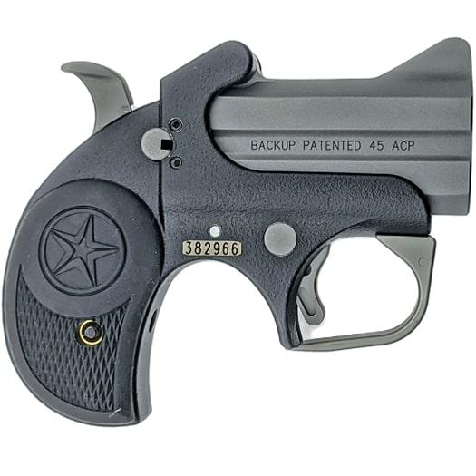 Backup 9mm 2.5in Blk frame/ Silver barrel Blk rubber grips