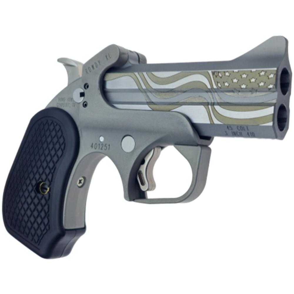 Rowdy XL Flag Package SS frame 45/410 3.5'' brl Flag Engraving B6 grips