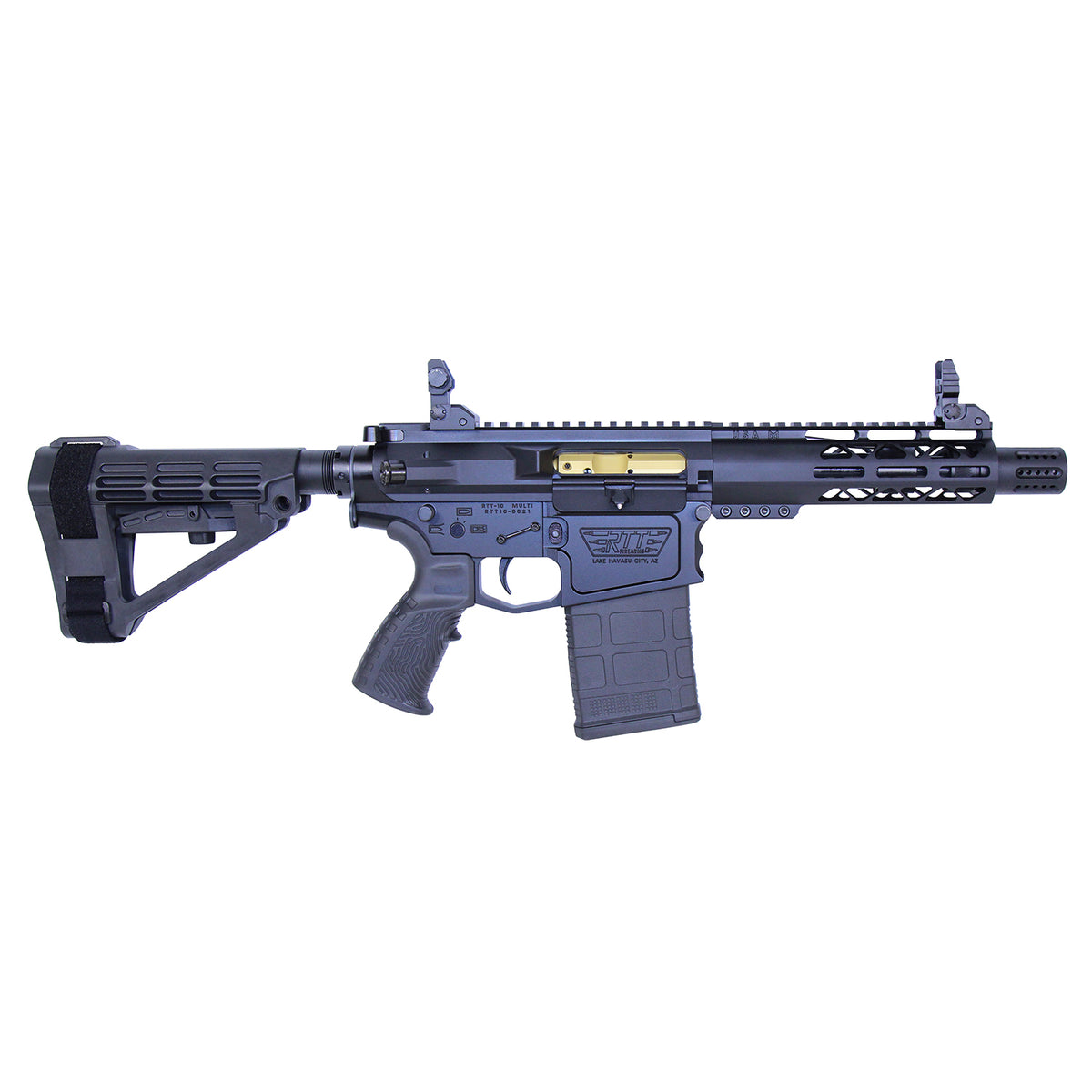 AR .308 Micro Slip Over Barrel Shroud With Multi Port Muzzle Brake (.308 Cal)