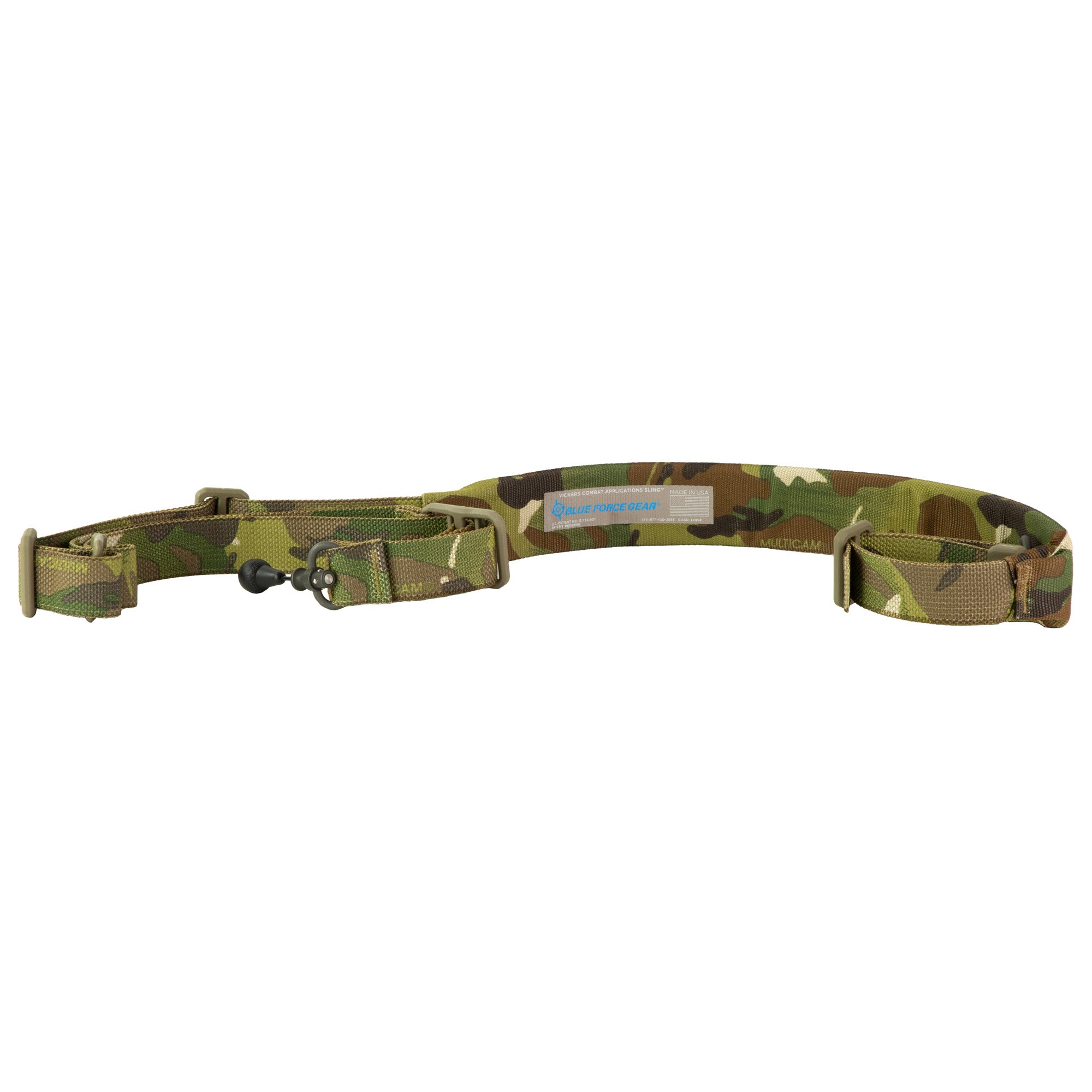 Blue Force Gear Vickers 221 Sling, Padded 2-To-1 Point Sling, Push Button Red Swivels