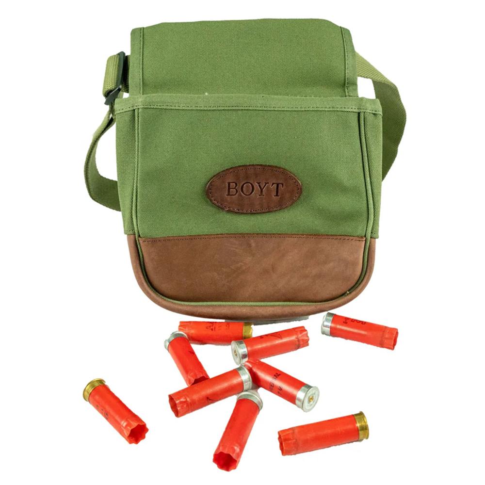Boyt Signature SC50 Canvas and Leather Shotgun Shell Pouch Olive Drab