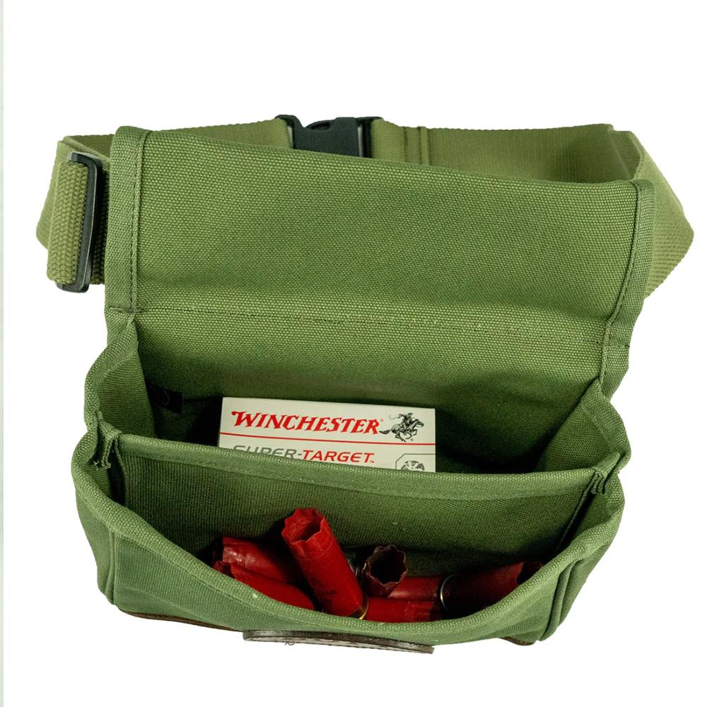 Boyt Signature SC50 Canvas and Leather Shotgun Shell Pouch Olive Drab