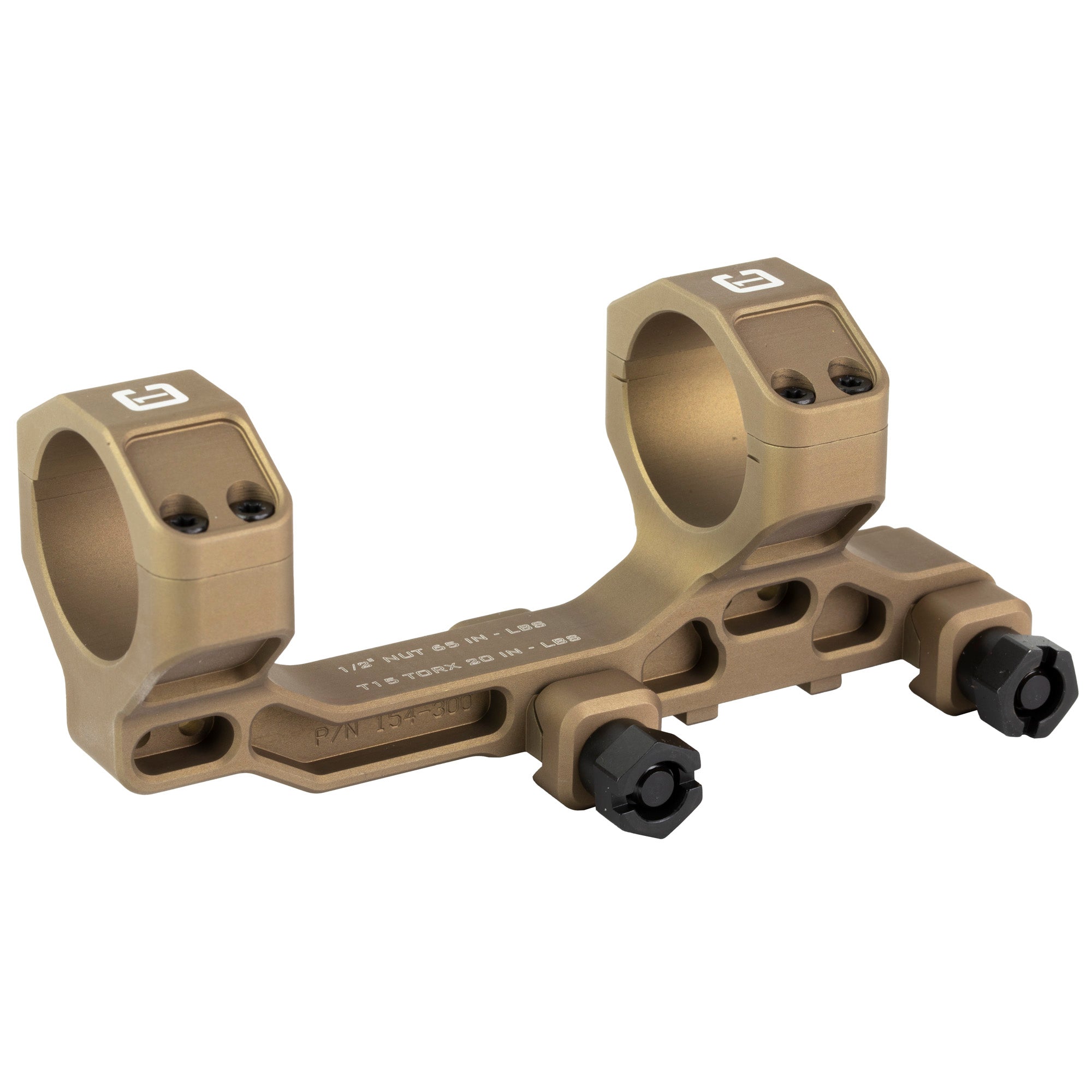 Badger Ordnance Condition One Modular Mount, 30mm, Tan, 1.54" Tall