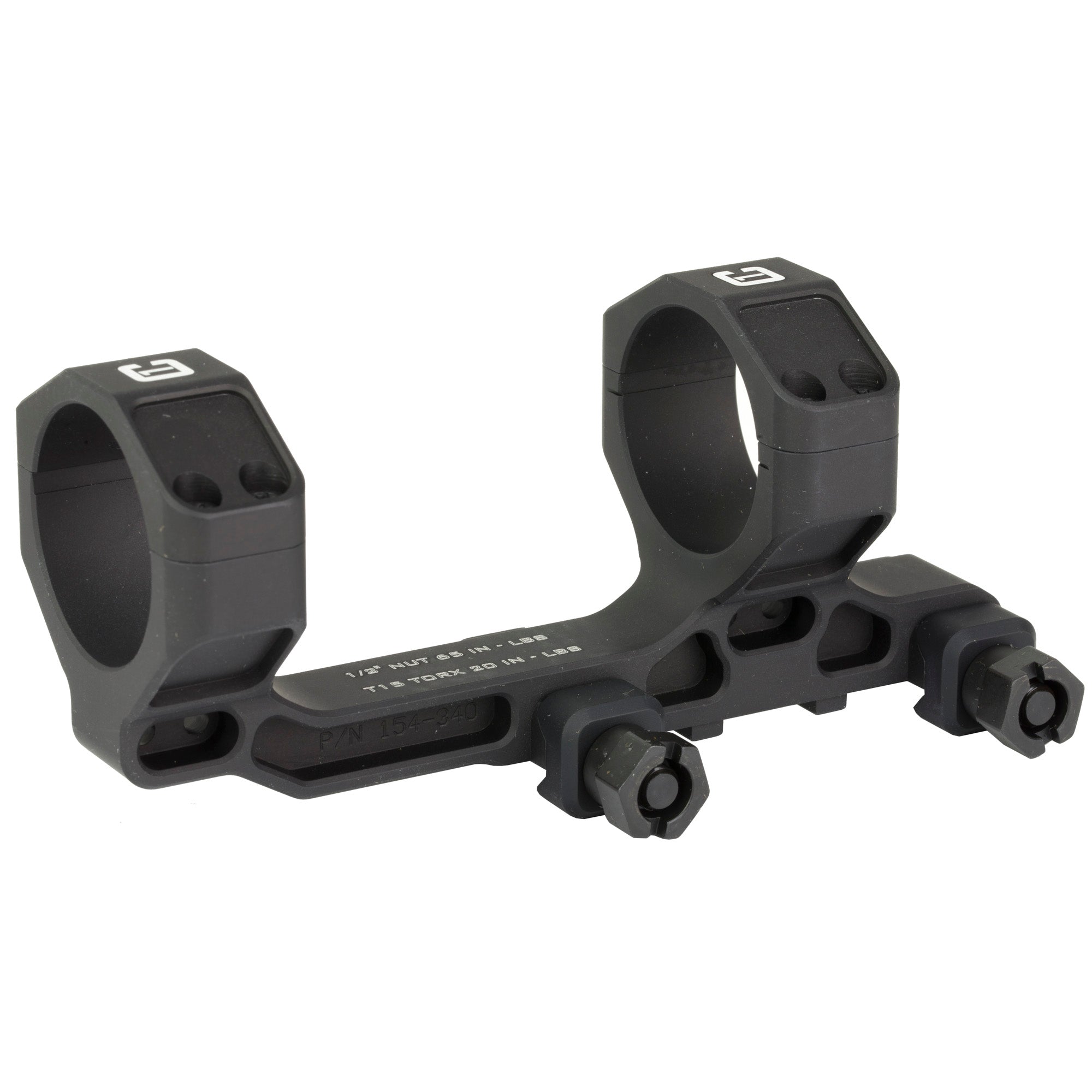 Badger Ordnance Condition One Modular Mount, 34mm, 1.54" Tall, Anodized, Black