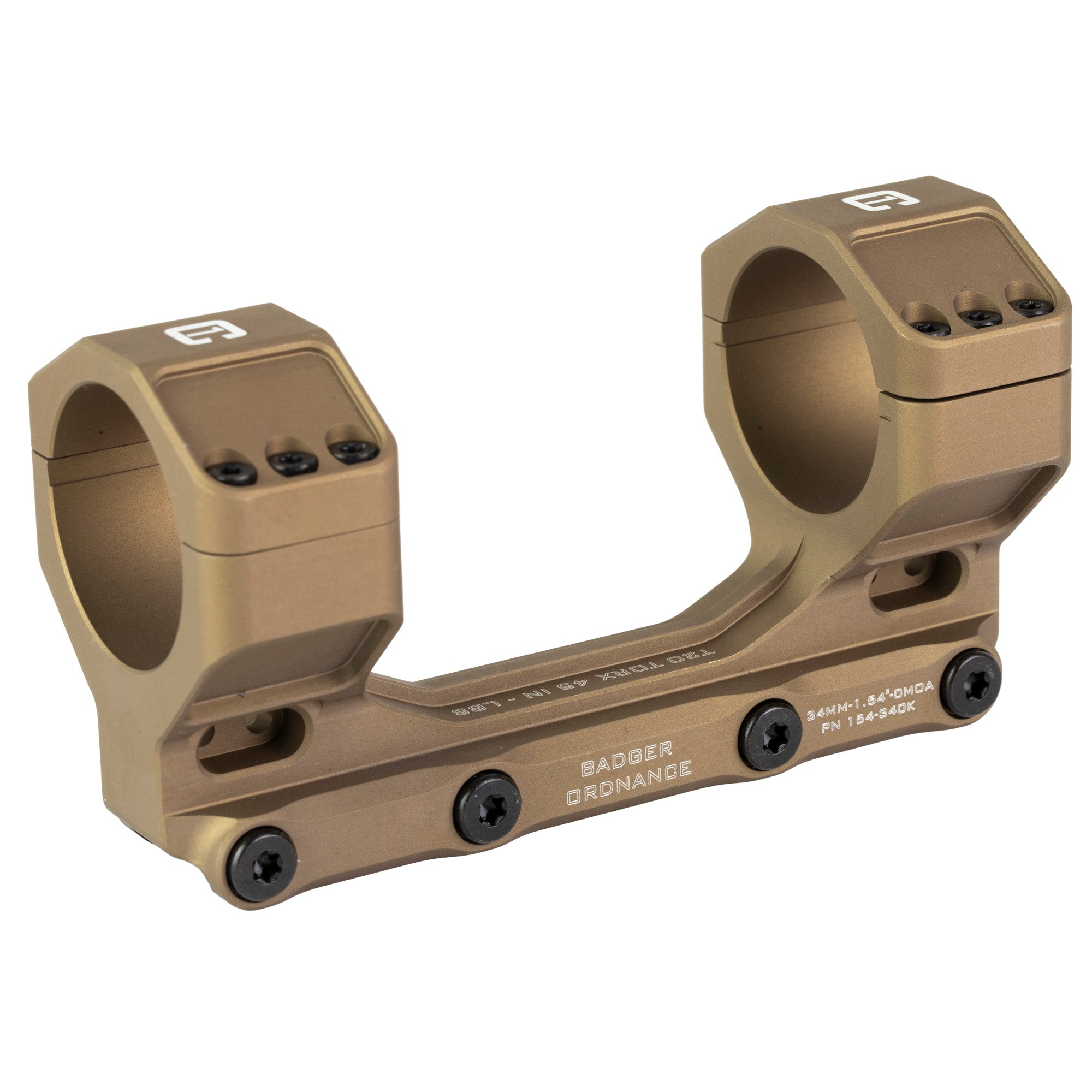 Badger Ordnance Condition One Max, Mount, 34mm, 1.54" Height, Fits Picatinny
