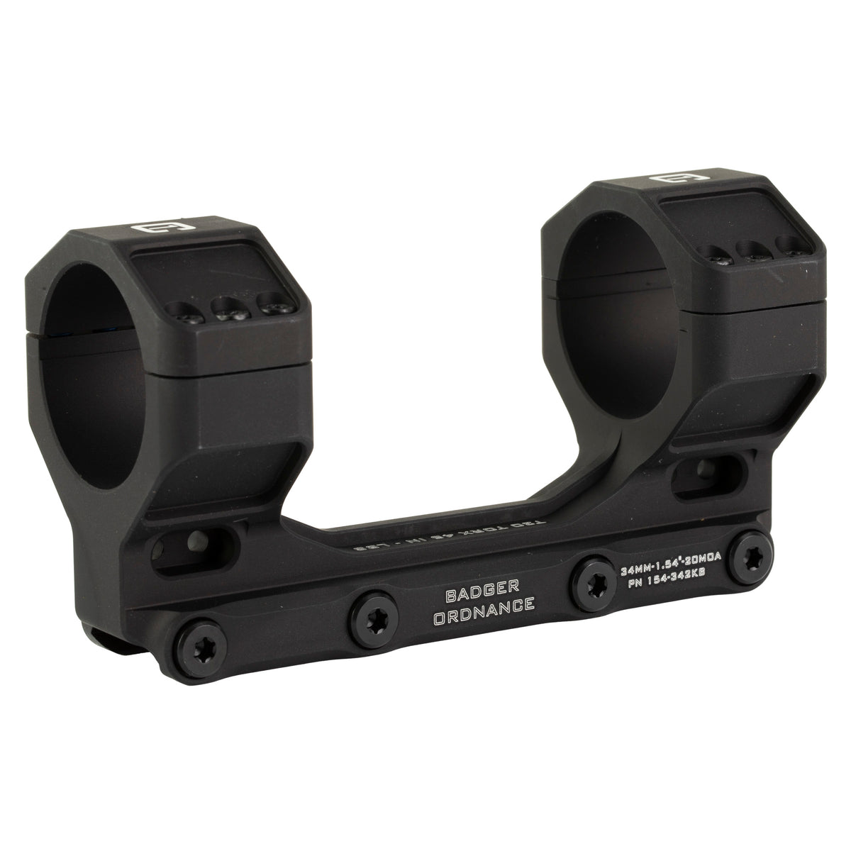 Badger Ordnance Condition One Max, Mount, 34mm, 1.54" Height, 20 MOA
