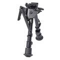 Badger Ordnance LPBK Enhanced Bipod, Fits Picatinny, 6"-9" Adjustable Length, Black