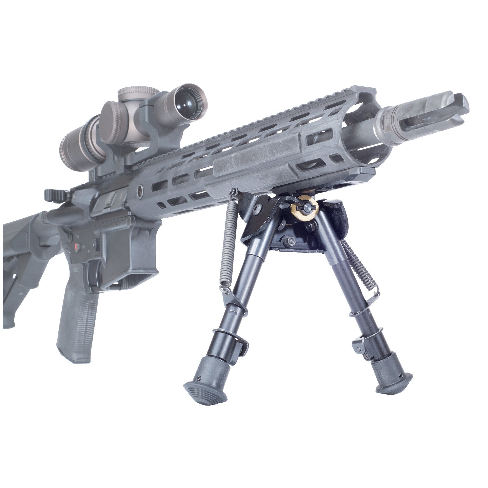Badger Ordnance LPBK Enhanced Bipod, Fits M-LOK, 6"-9" Adjustable Length, Black