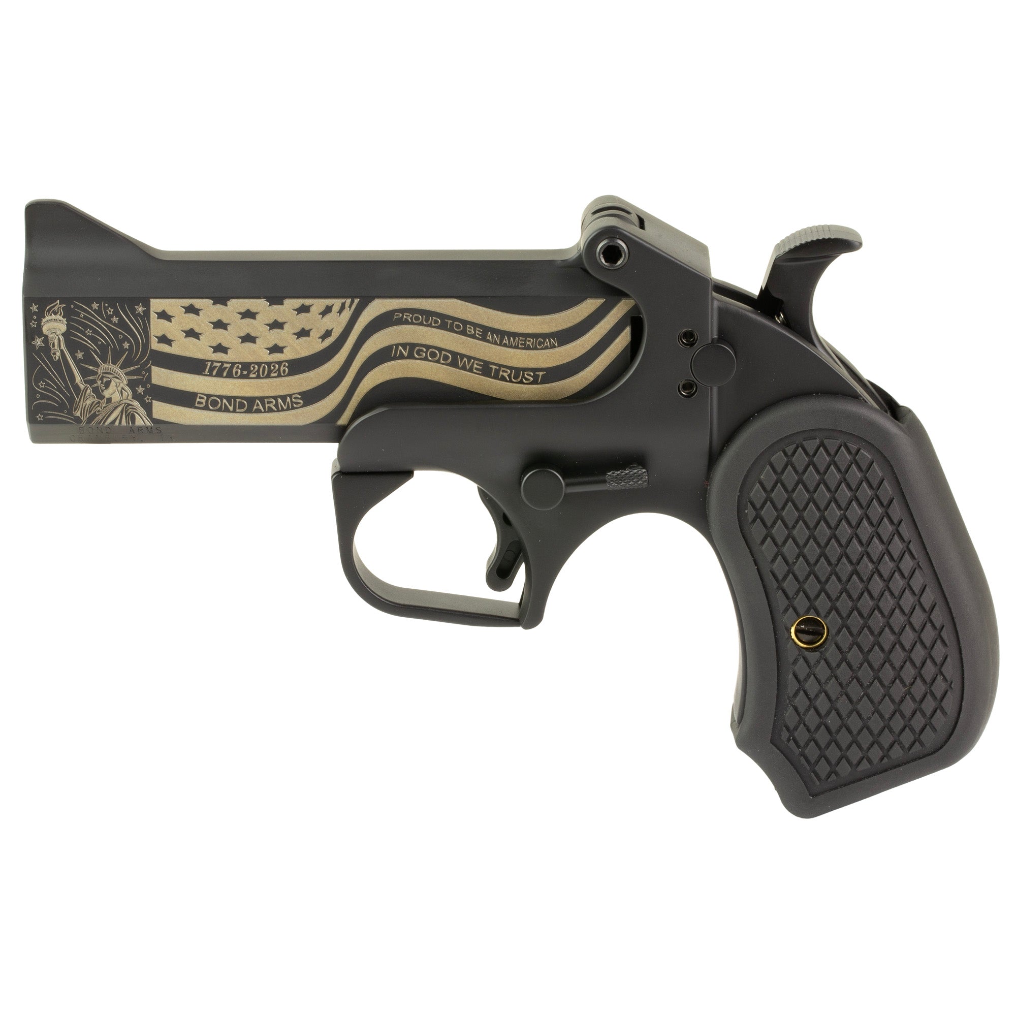 Bond Arms 250th Black Cerakote, Derringer, 45 Colt/410 Bore, 2.5" Chamber