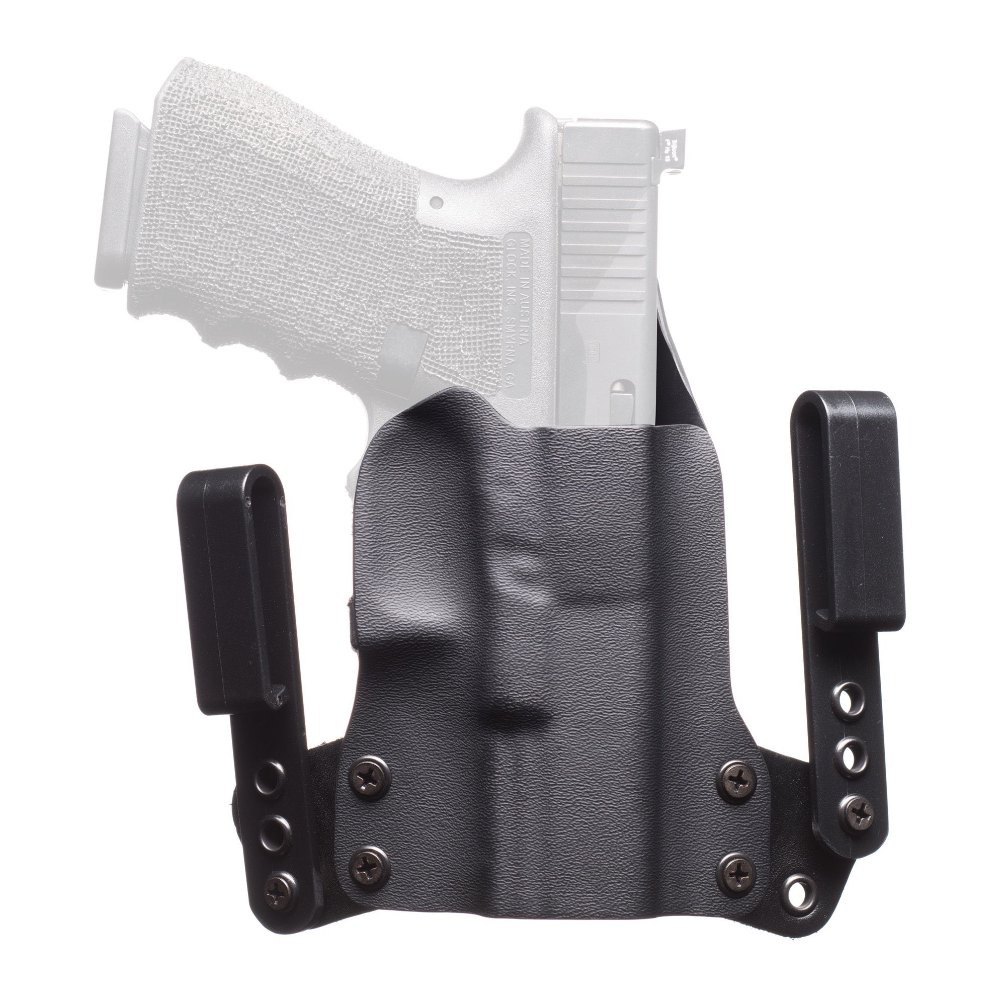 BlackPoint Tactical Mini Wing IWB Holster, Fits Glock 19/23/32, Right Hand, Black Kydex