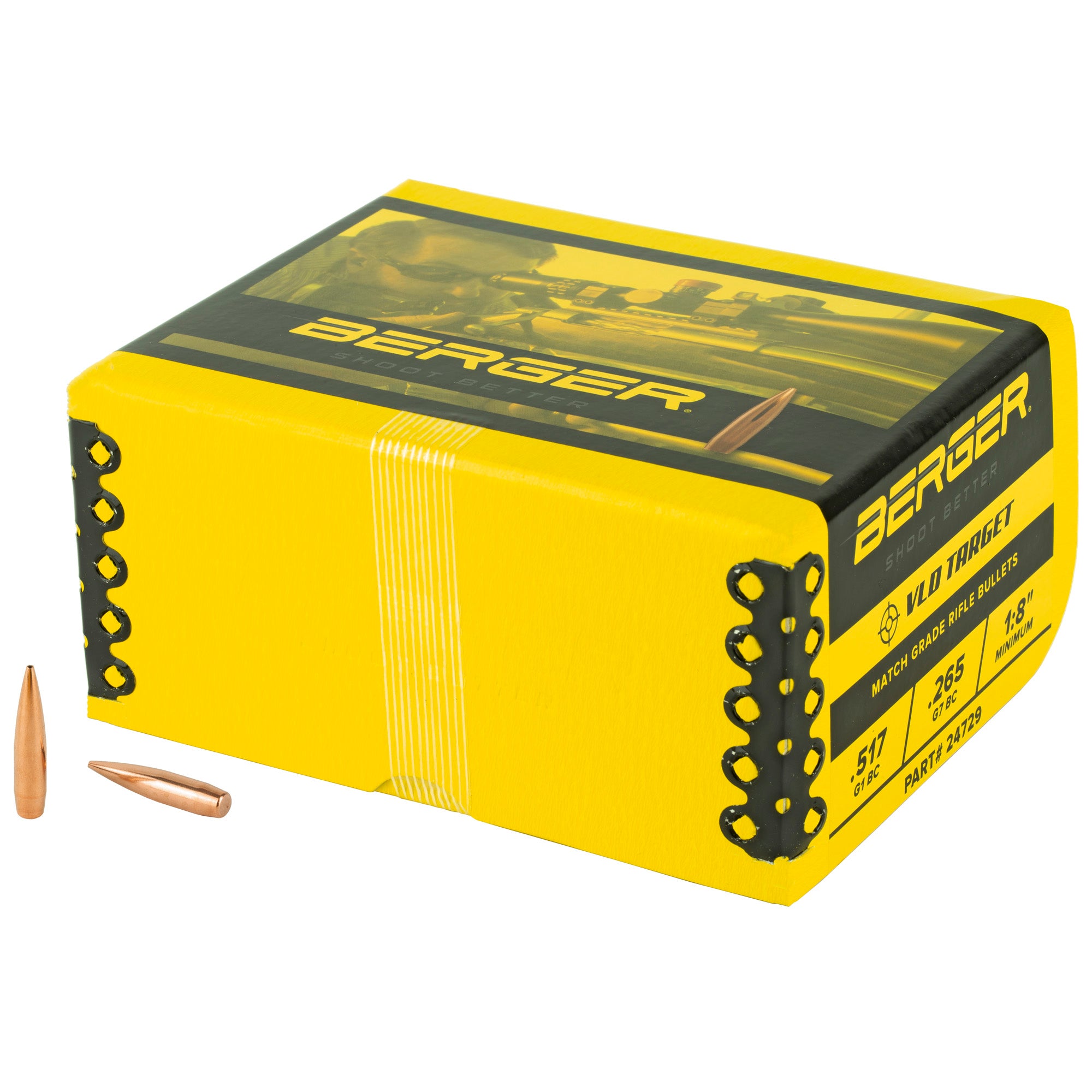 Berger Bullets VLD Target, .243 Diameter, 6MM/243 Winchester, 105 Grain
