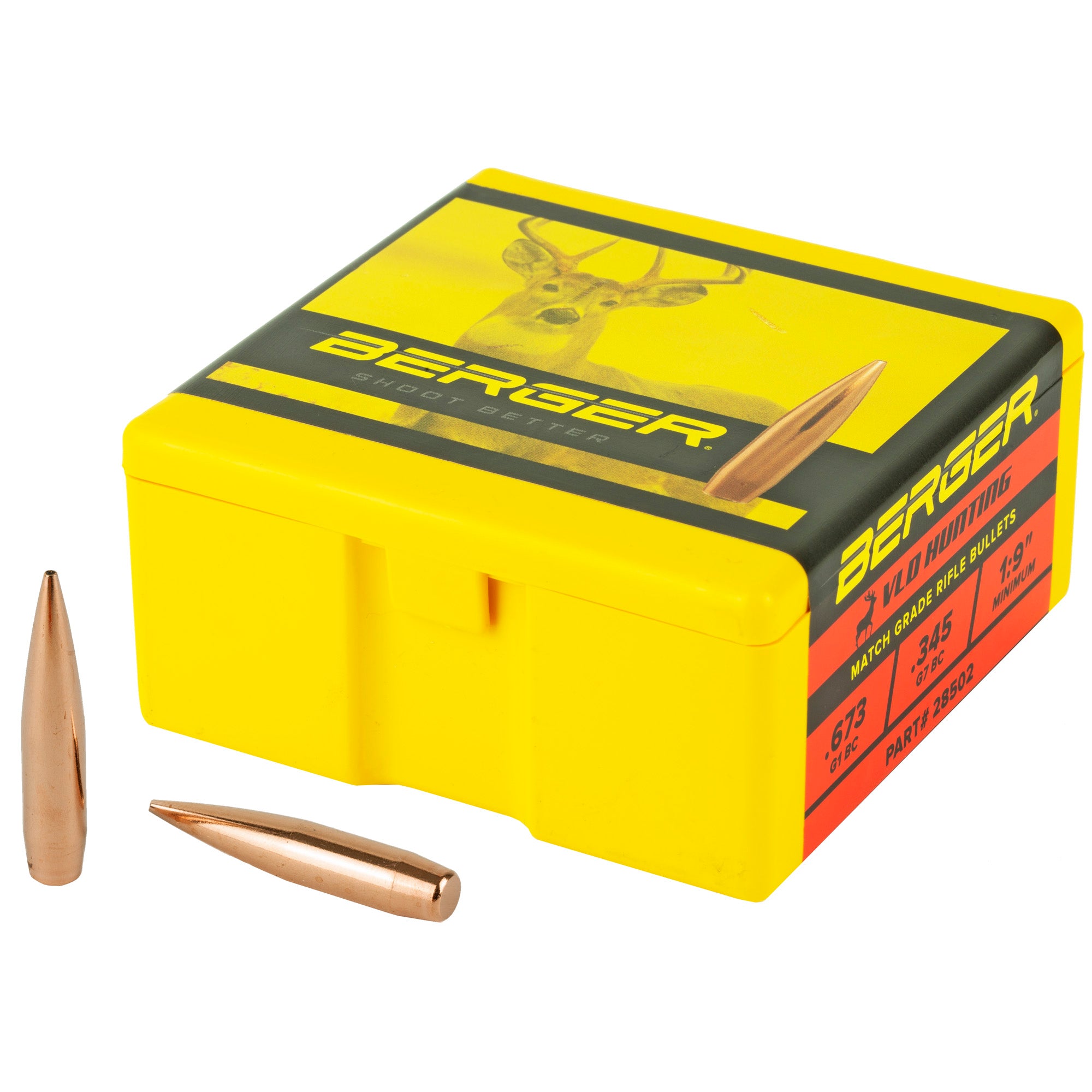 Berger Bullets VLD Hunting, .284 Diameter, 7MM, 180 Grain, Hollow Point Boat Tail