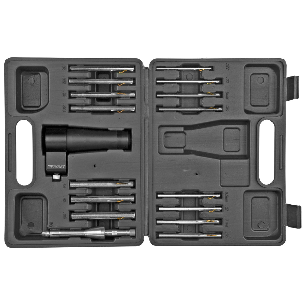 BSA Optics Bore Sight Kit, Includes Arbors from .177 to .50 cal and 12/20/28 Gauge