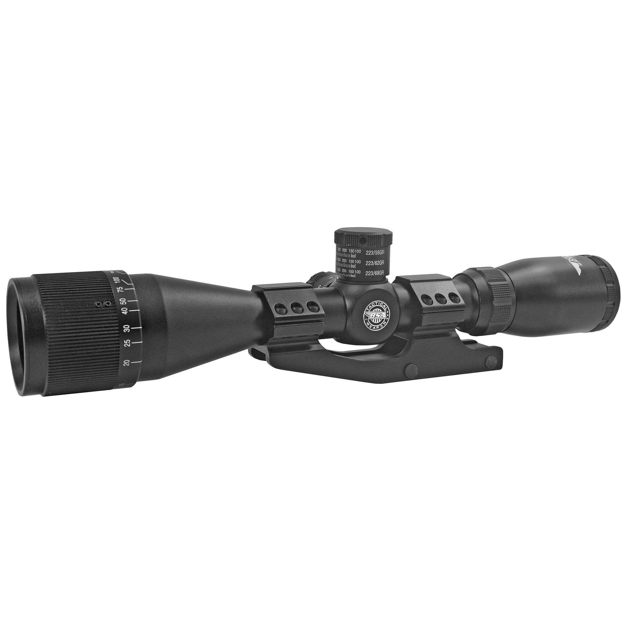 BSA Optics Tactical Weapon, Rifle Scope, 3-12X40mm, 1" Maintube, Mil Dot Reticle