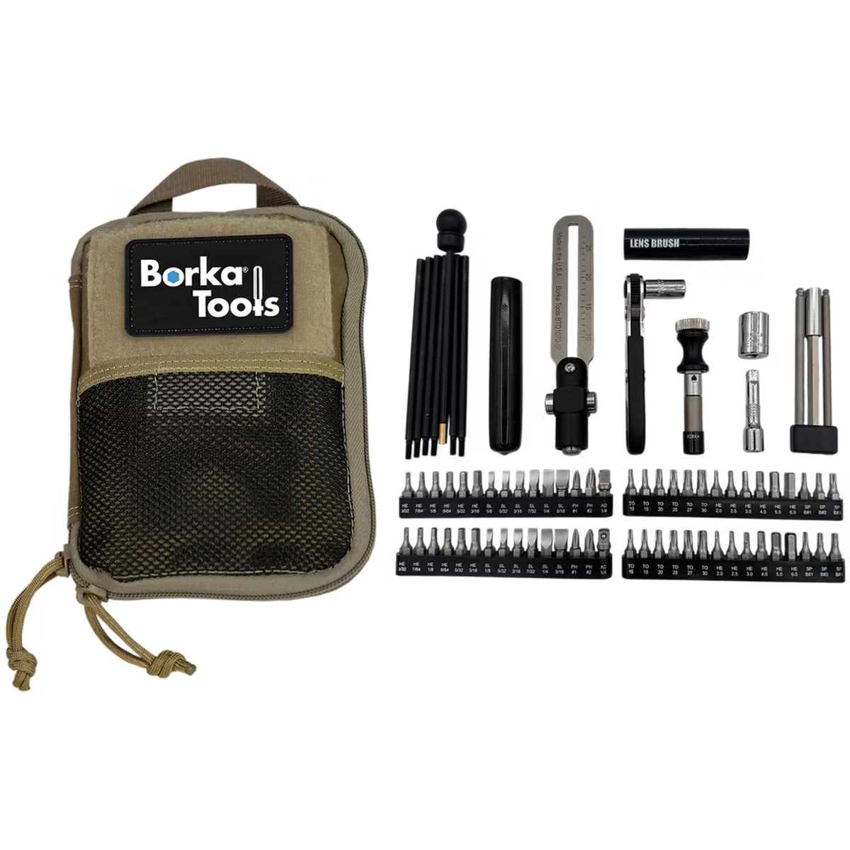 Borka Mil-Spec Kit with 3 Piece Extension Bit Set and Emergency Cleaning Rod Set