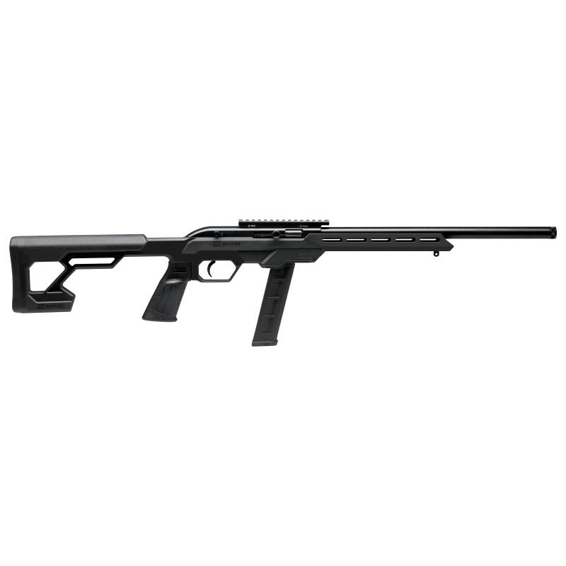 Savage 22LR 64 Precisi 20rd Semi 22LR 16.5 Carbstl threaded brl w/pic rail