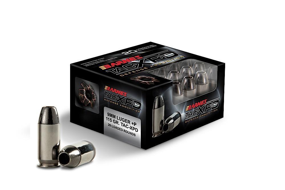 BARNES TAC-XPD AMMO 9MM LUGER+P 115GR