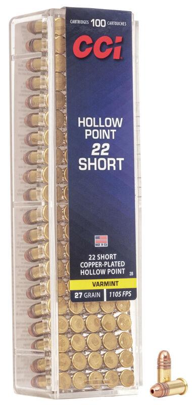 CCI 22 SHORT 27GR CPHP AMMO 100RD