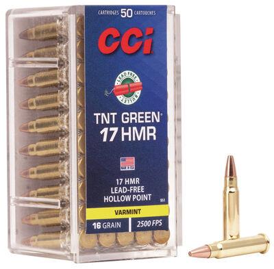 CCI 17 HMR TNT GREEN 16GR HP AMMO 50RD