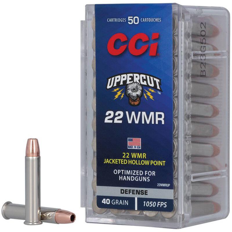 CCI UPPERCUT 22WMR 40GR JHP 50 ROUNDS