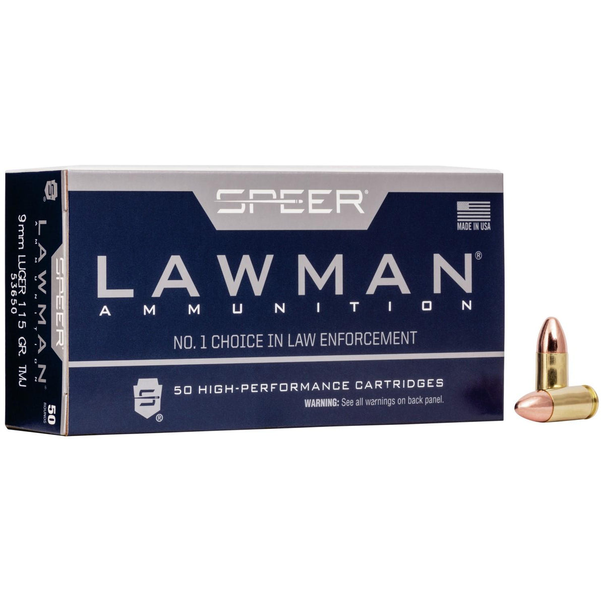 SPEER LAWMAN 9MM LUGER 115GR TMJ AMMO 50RD