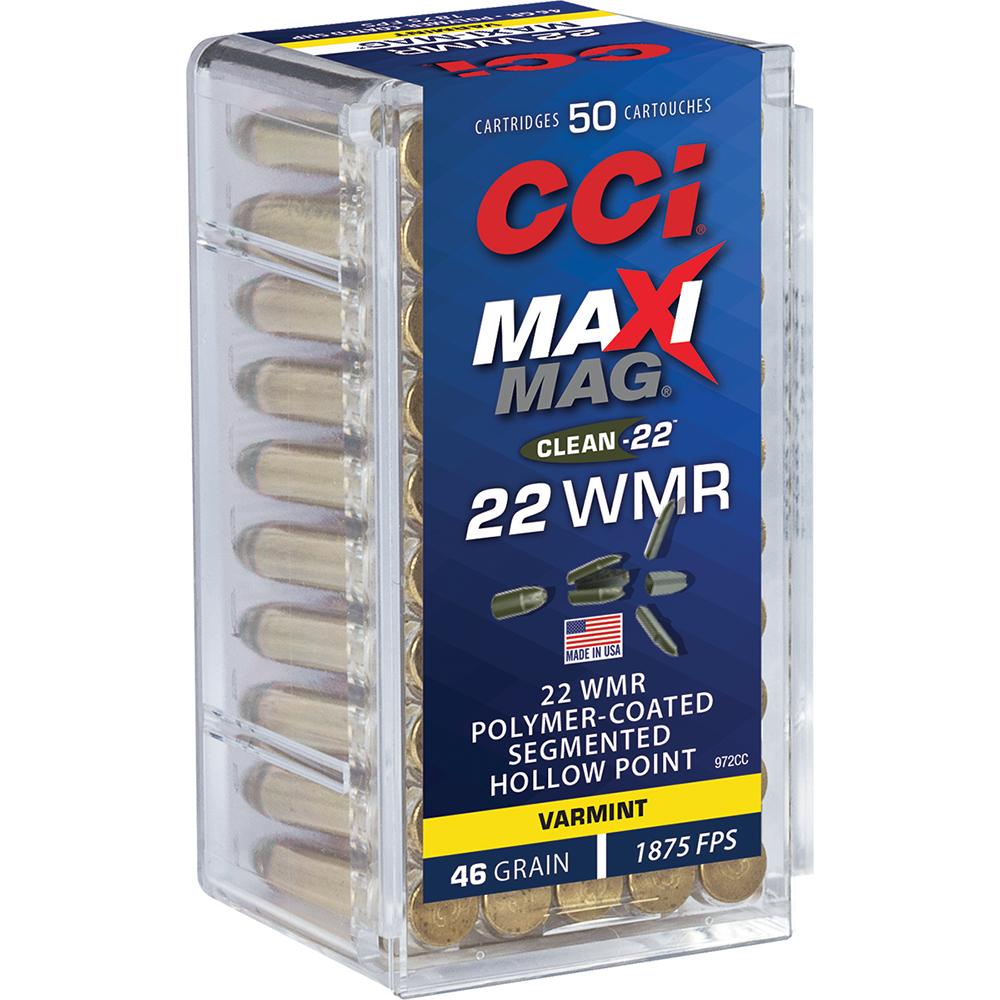CCI 22 WMR MAXI MAG SHP AMMO 50RD