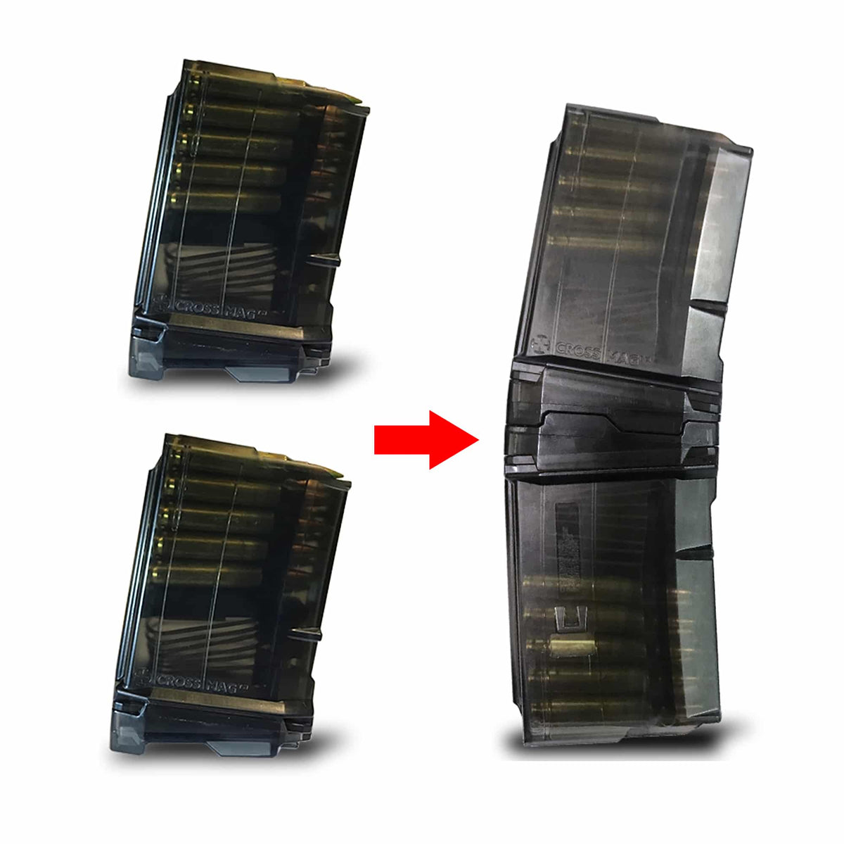 Cross Industries 10/10 AR-15 Coupled Magazines - Cross Mag 10 Round 5.56 Mag Set