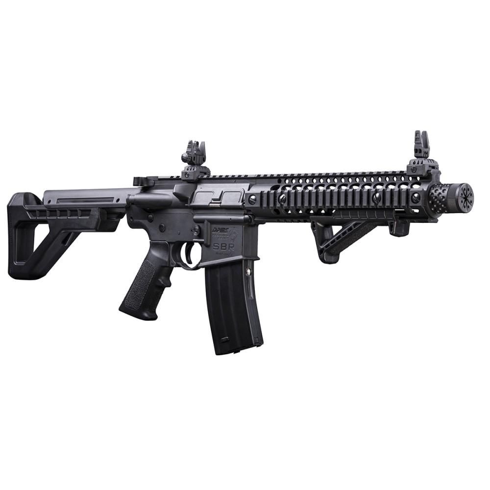 DPMS SBR FULL AUTO BLK  CO2 POWERED, FULL AUTO BB AIR RIFLE