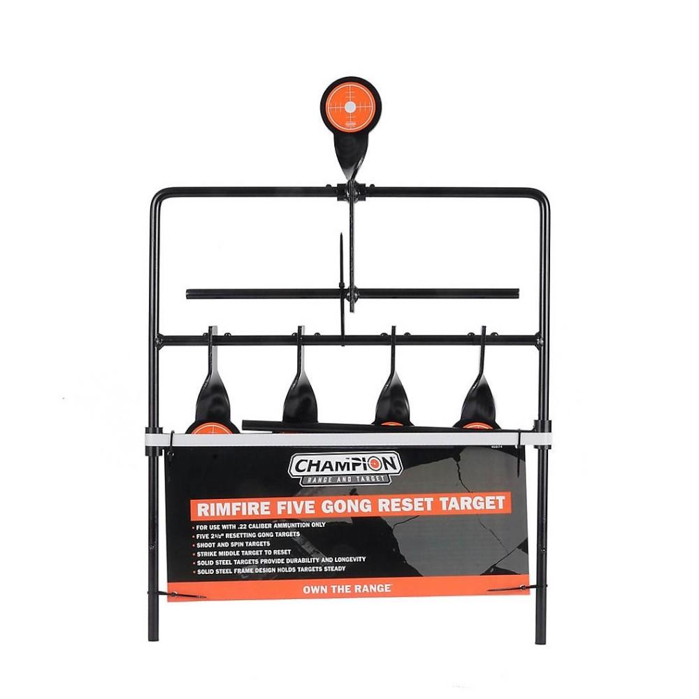 Rimfire Five Gong Auto Reset Target Steel, Card
