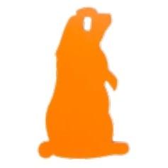 Impact Steel Prairie Dog Target Rimfire Orange, Sticker