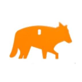 Impact Steel Coyote Target Rimfire Orange, Sticker