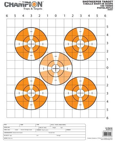 SHOTKEEPER TARGETS SIGHT-IN SCOPE TGT LRG 12PK