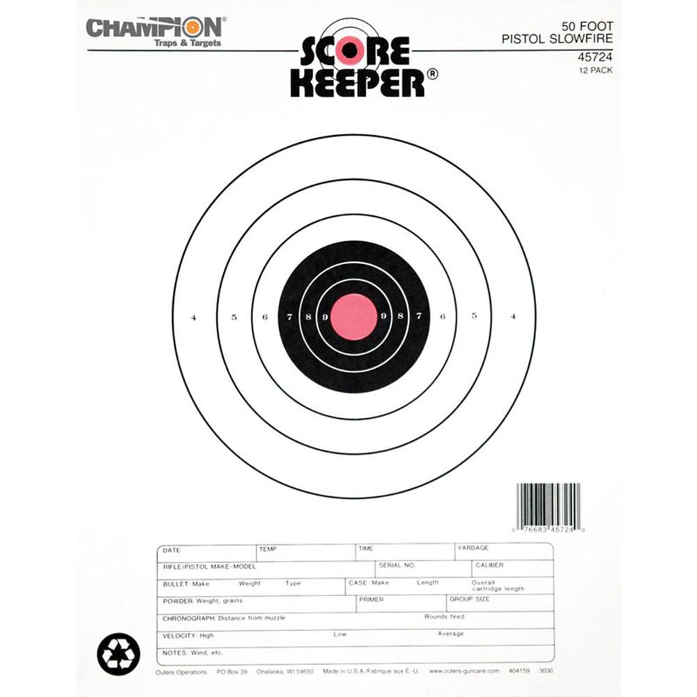 OUTERS TARGET 50FT PISTOL SLOWFIRE ORANGE
