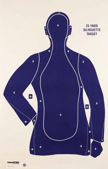 POLICE SILHOUETTE TARGET B21-E 100/PK