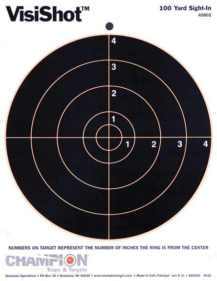 VISISHOT TARGET 100YD 8 BULLSEYE