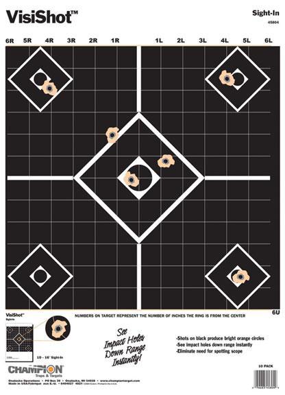 VISISHOT SIGHT-IN TARGET 10/PK 13 X 18