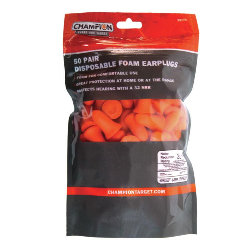 Foam Ear Plugs, 50 Pairs, Bag