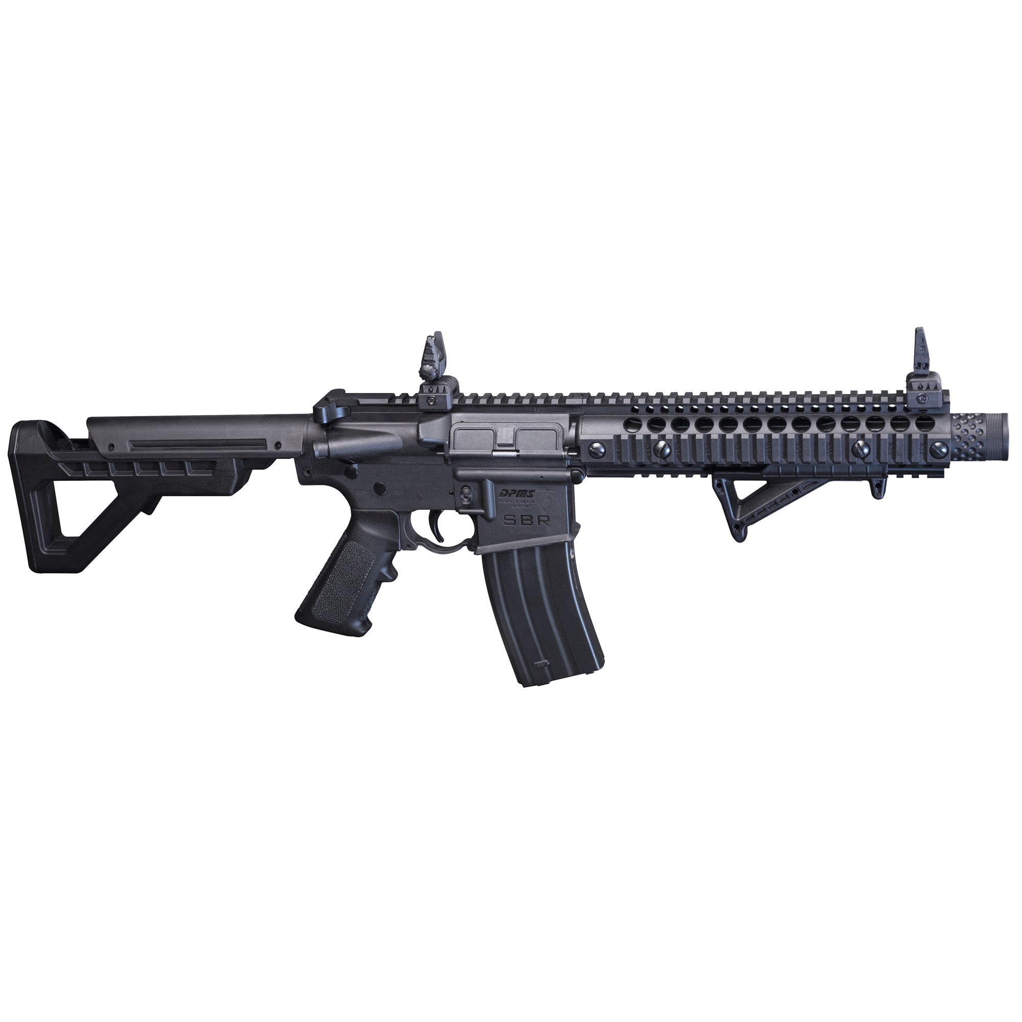 Crosman DPMS SBR Full Auto BB Rifle, 430 Feet Per Second, 6 Position Adjustable Butt Stock