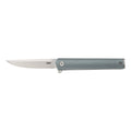 Columbia River Knife & Tool CEO Compact Folding Knife, Silver, Plain Edge, 2.61" Blade