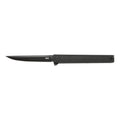 Columbia River Knife & Tool CEO Flipper Blackout Folding Knife, Silver, Plain Edge