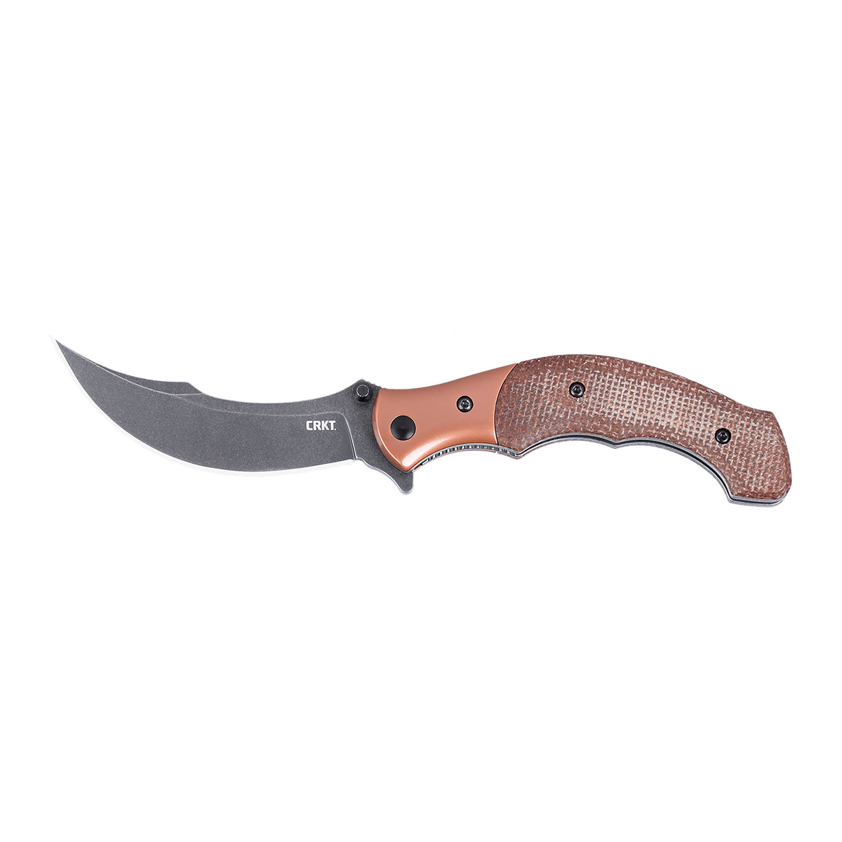 Columbia River Knife & Tool Ritual Compact, Folding Knife, Plain Edge, Stonewash Black