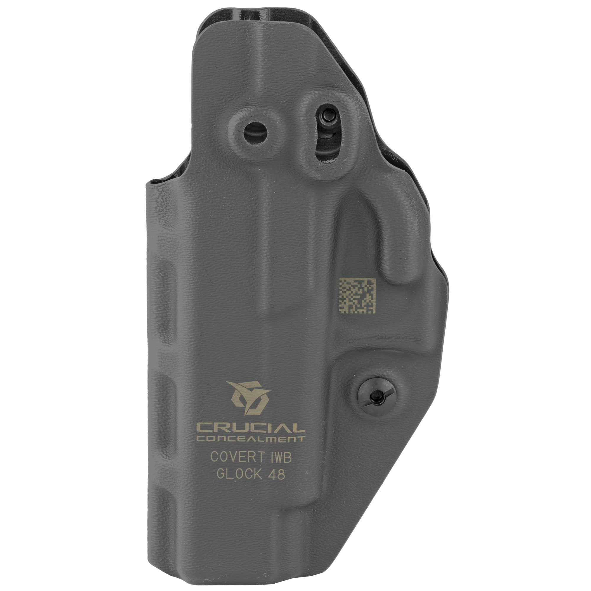 Crucial Concealment Covert IWB, Inside Waistband Holster, Ambidextrous, Kydex, Black