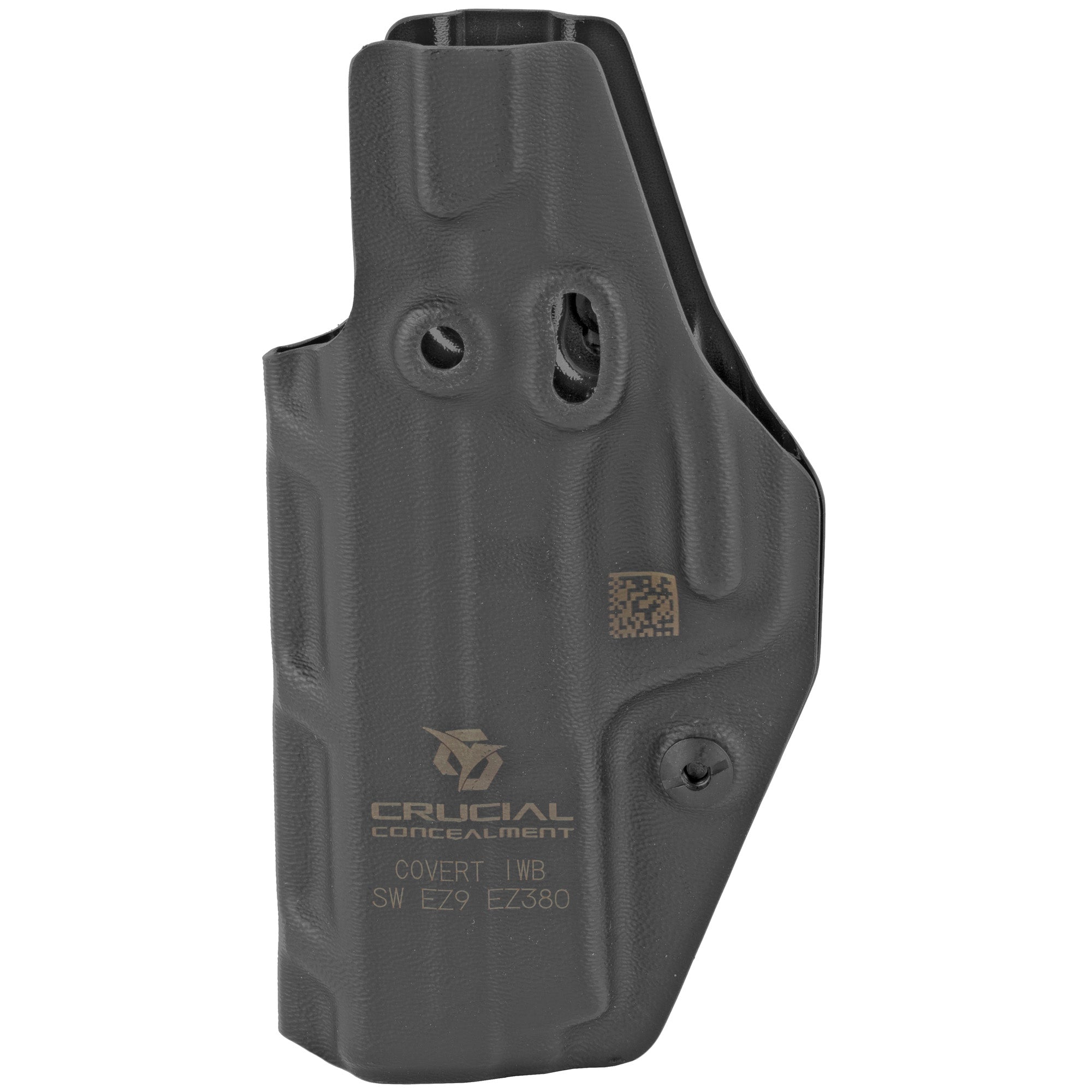 Crucial Concealment Covert IWB, Inside Waistband Holster, Ambidextrous, Kydex, Black