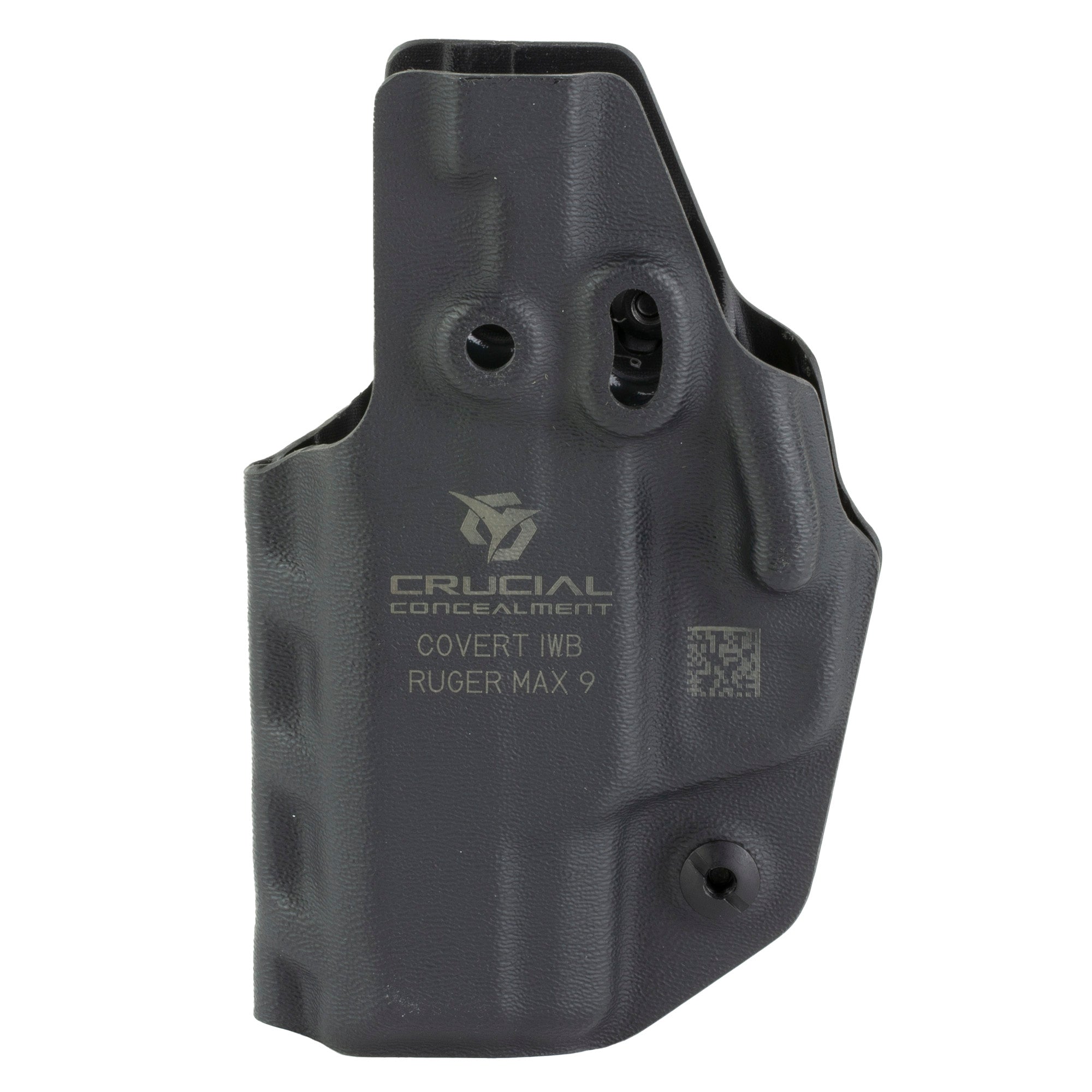 Crucial Concealment Covert IWB, Inside Waistband Holster, Ambidextrous, Kydex, Black