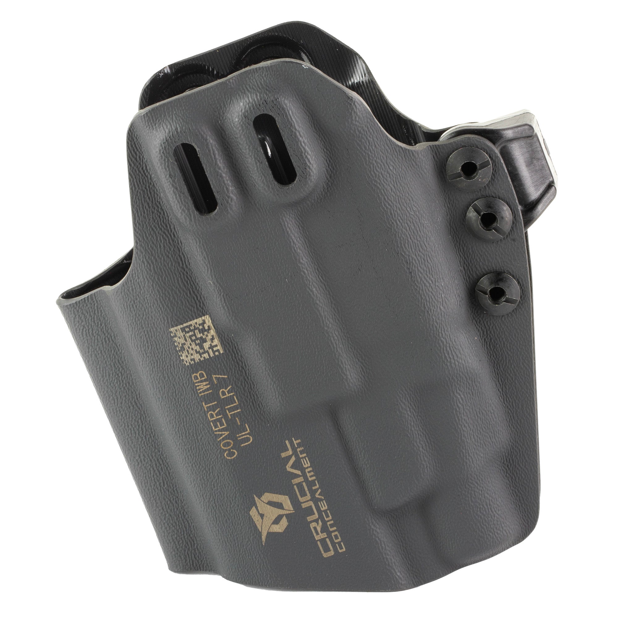 Crucial Concealment Universal Light Holster, Inside Waistband Holster, Ambidextrous, Kydex