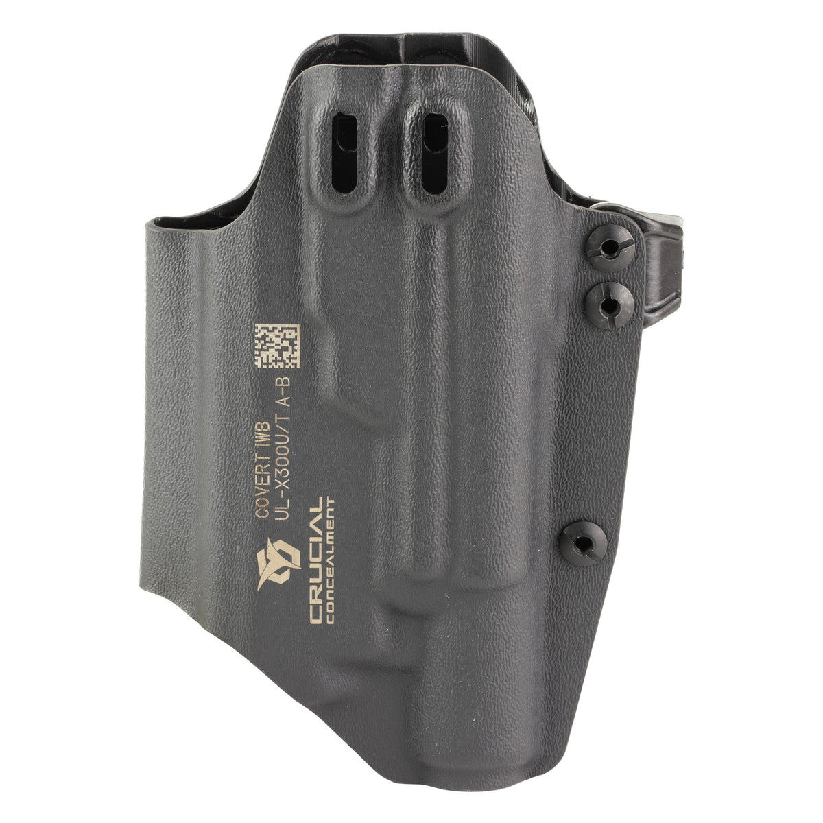 Crucial Concealment Universal Light Holster, Inside Waistband Holster, Ambidextrous, Kydex