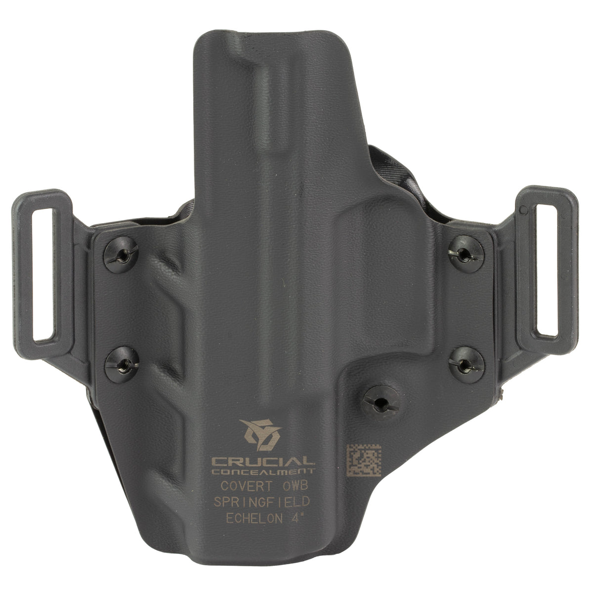 Crucial Concealment Covert OWB, Holster, Right Hand, Kydex, Black