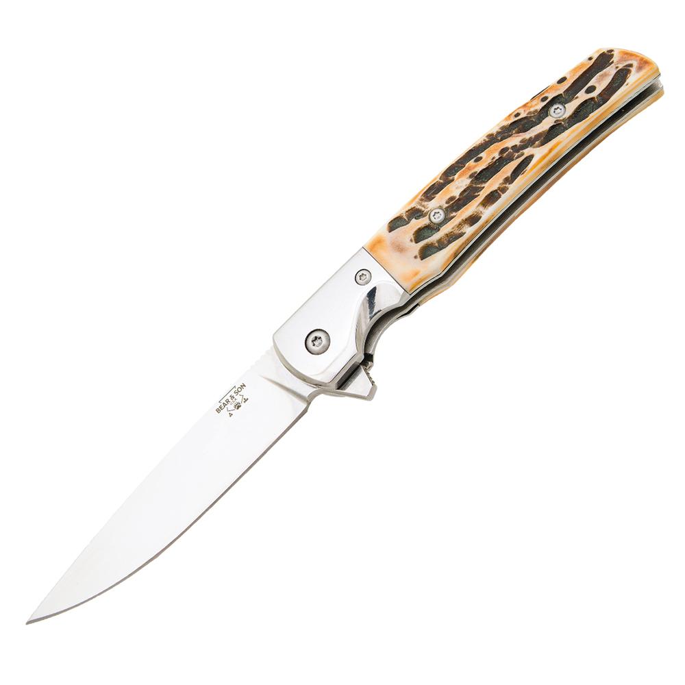 BEAR & SON 4 1/4'' D2 STAG BONE RANCHER SIDELINER