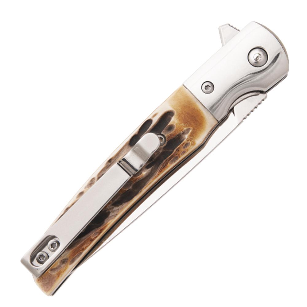 BEAR & SON 4 1/4'' D2 STAG BONE RANCHER SIDELINER